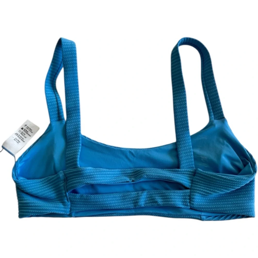 L*Space Jess Oceanside Blue Bikini Top Size L NWT Designer Swimwear